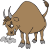 Snorting Bull Clip Art